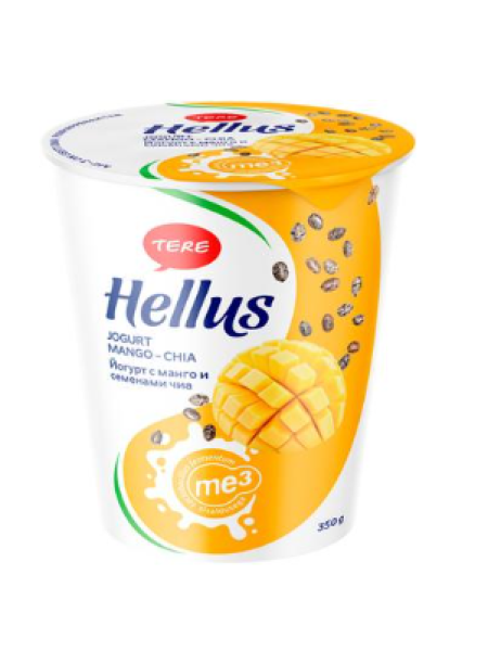 Йогурт манго-чиа с бактериями Hellus Mango-chia jogurt ME-3 bakteriga  350 г