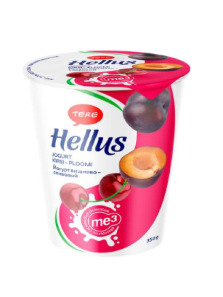 Йогурт с вишней и сливами Hellus Kirsi-ploomi jogurt 350 г