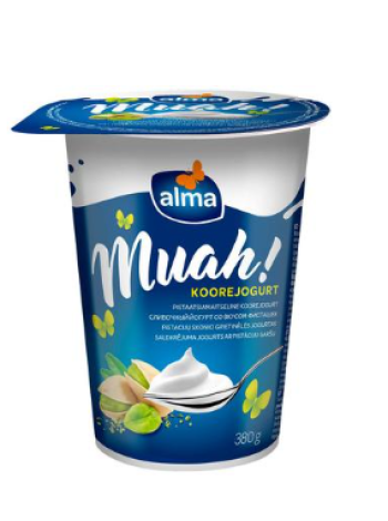 Сливочный йогурт Alma Muah со вкусом фисташек 380 г