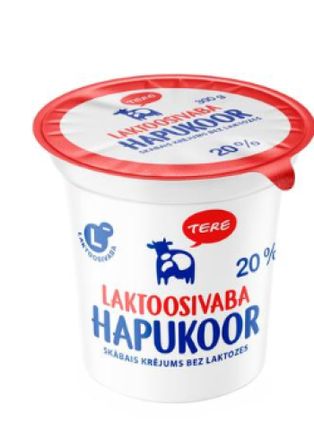 Сметана без лактозы TERE Hapukoor 20% laktoosivaba 300г