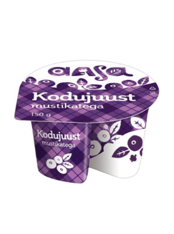Творог зерненый с черничным вареньем AASA Mustikatega kodujuust 150 г