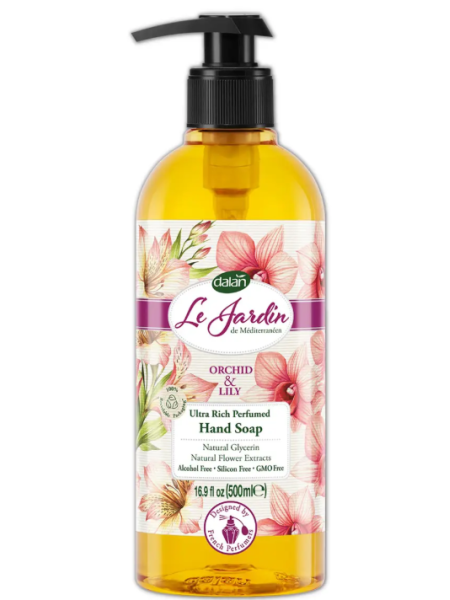 Жидкое мыло  для рук с дозатором Dalan Le Jardin 500 мл Орхидея и лилия 