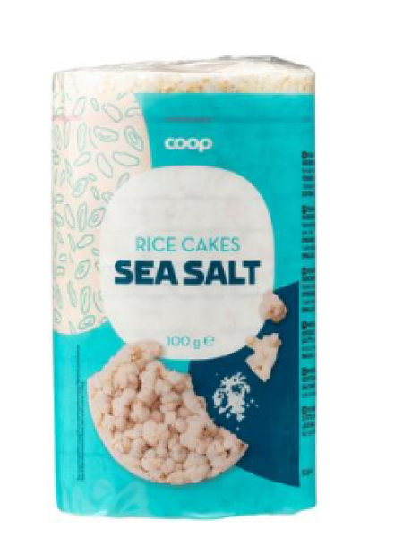 Рисовые лепешки с морской солью Coop Rice Cakes Sea Salt 100 г
