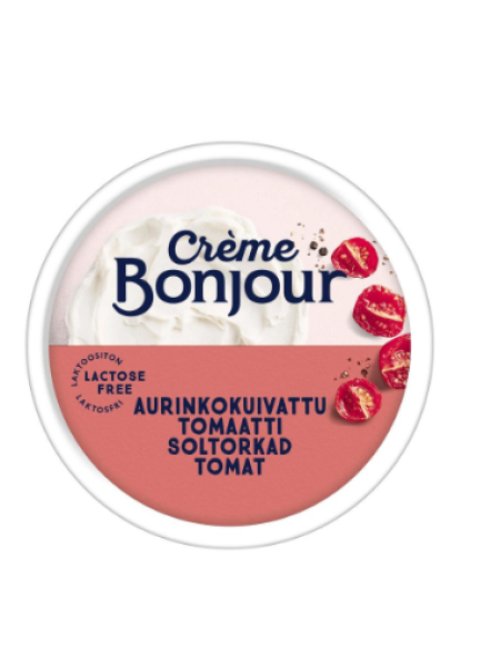 Сыр без лактозы Creme Bonjour Aurinkokuivattu Tomaatti 200г с вялеными помидорами