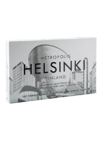 Шоколад плиточный молочный с лакрицей Dammenberg Helsinki salmiakki 215г