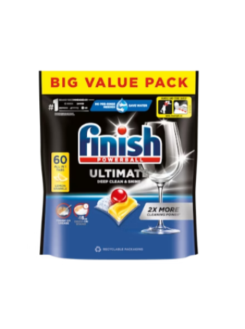 Таблетки для посудомоечной машины Finish Ultimate 60 шт лимон