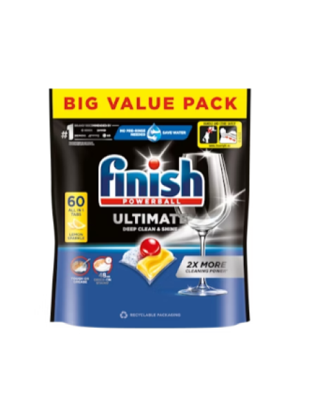 Таблетки для посудомоечной машины Finish Ultimate 60 шт лимон