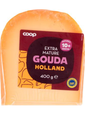 Полутвердый сыр Coop Gouda Holland Extra Mature 33 % 400г 10 месяцев без лактозы