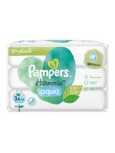Влажные салфетки Pampers Harmonie Aqua 144 шт  