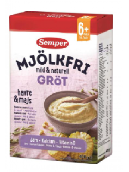 Каша овес кукуруза Semper безмолочная сухая с 6 месяцев 400г