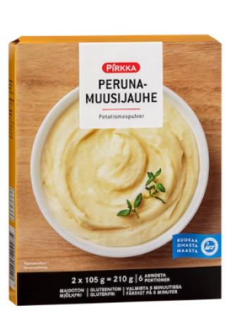 Картофельное пюре в порошке Pirkka 2x105 г без лактозы и глютена