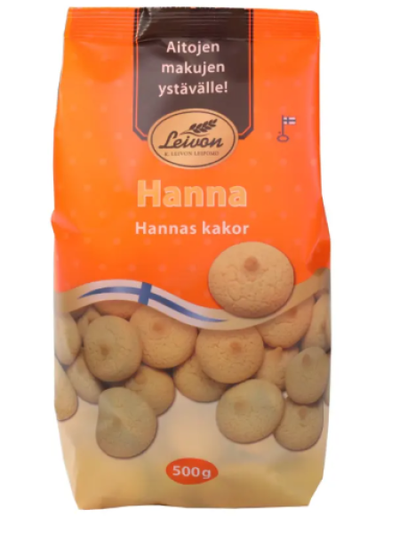 Печенье со сливочным маслом Leivon Hanna 500г