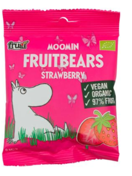 Фруктовые мишки Moomin Fruitbears Strawberry 40г со вкусом клубники 