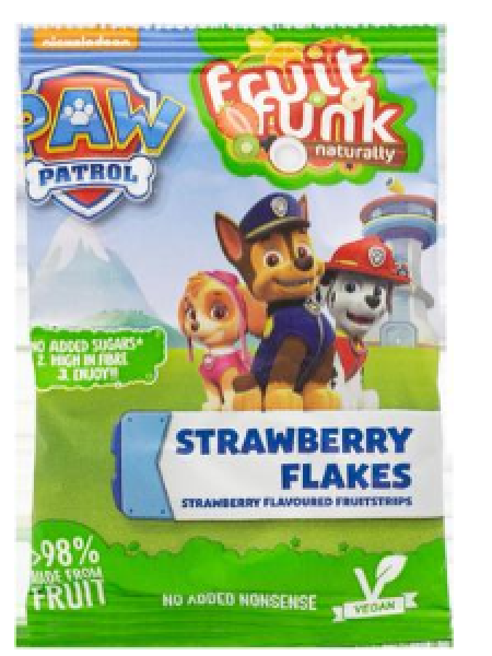 Детские чипсы со вкусом клубники Fruitfunk Paw Patrol Mansikka 16г