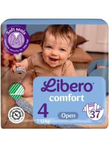 Подгузники LIBERO Comfort на липучке размер 4 37 шт  7-12 кг