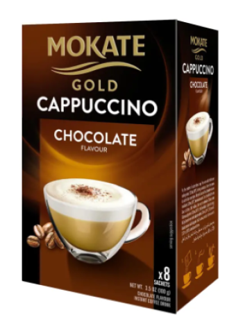 Шоколадный растворимый кофе Mokate Cappuccino Gold 8 шт