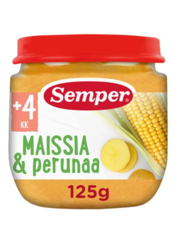 Детское питание овощное пюре Semper с 4 месяцев 125 г кукуруза картофель