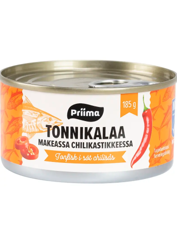 Тунец в сладком соусе чили Priima Tonnikala makeassa chilikastikkeessa 185г