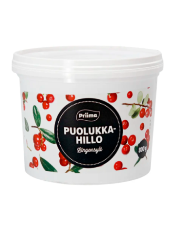 Брусничное варенье Priima Puolukkahillo 800г в ведёрке