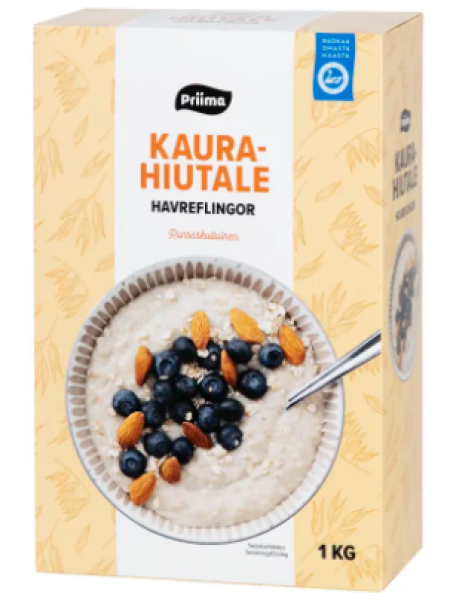 Цельнозерновая овсянка Priima Kaurahiutale 1кг