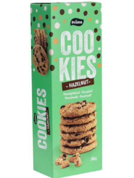Мягкое шоколадно-ореховое печенье Priima Cookies 200г
