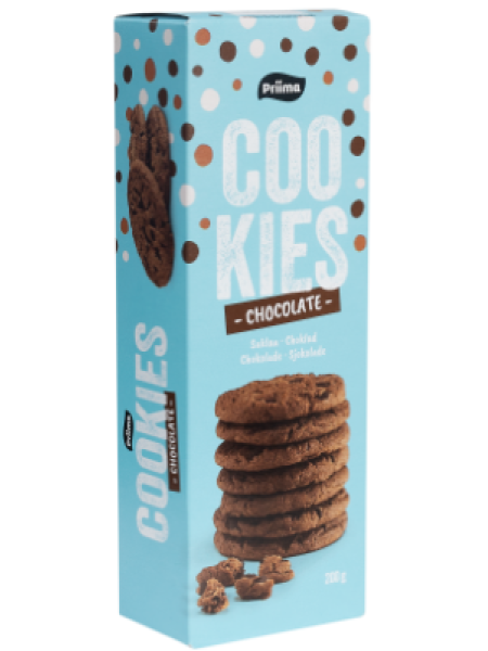Печенье с кусочками шоколада Priima Cookies suklaa 200г