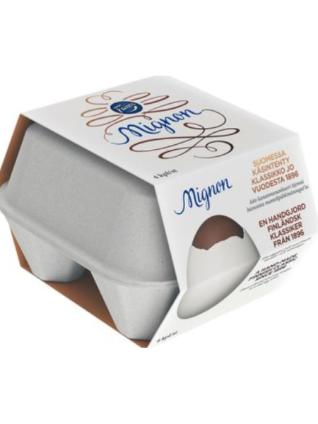 Шоколадные яйца с миндалем и нугой Fazer Mignon 4x52 г