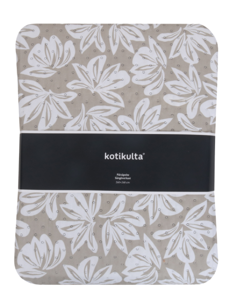 Покрывало на кровать Kotikulta 260 x 260 см Хлопок бежевый