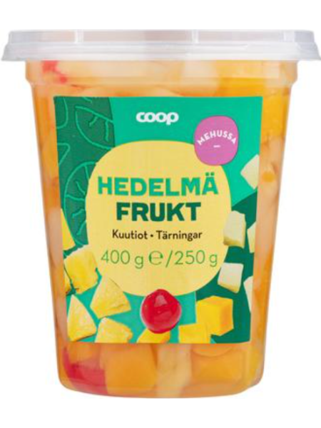  Фруктовые кубики в собственном соку Coop hedelmäkuutiot mehussa 400/250 г