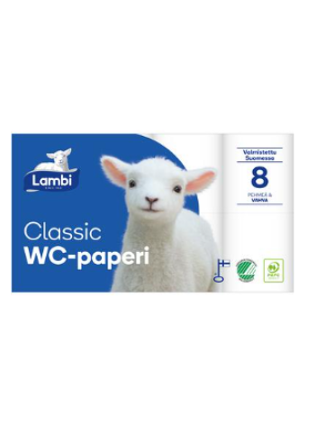 Туалетная бумага Lambi WC-paperi 8 шт