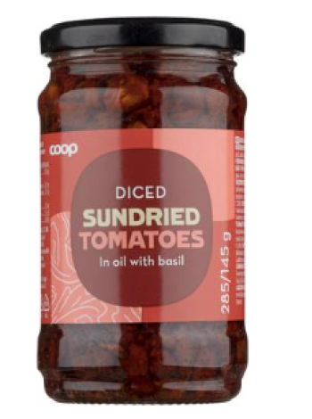 Кусочки вяленых томатов в масле Coop 285/145г