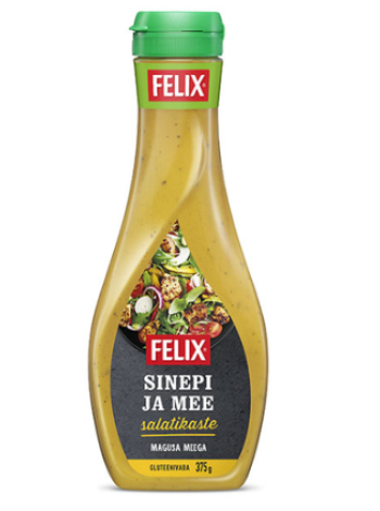 Салатный соус Felix hunaja-sinappi 375г мед горчица