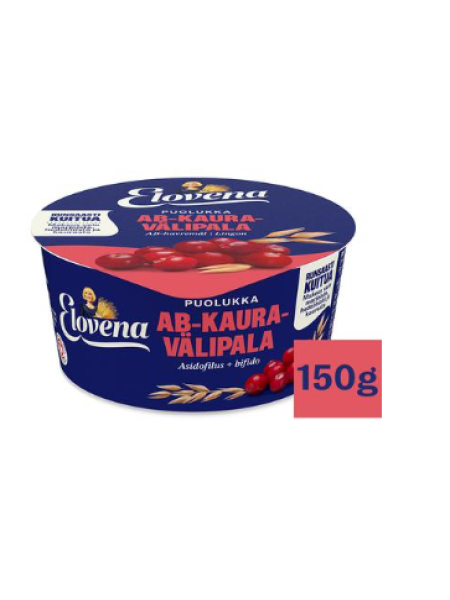 Овсяный йогурт Elovena AB-kauravälipala puolukka 150г брусника