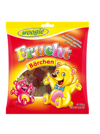 Фруктовые жевательные мишки Woogie 250 г