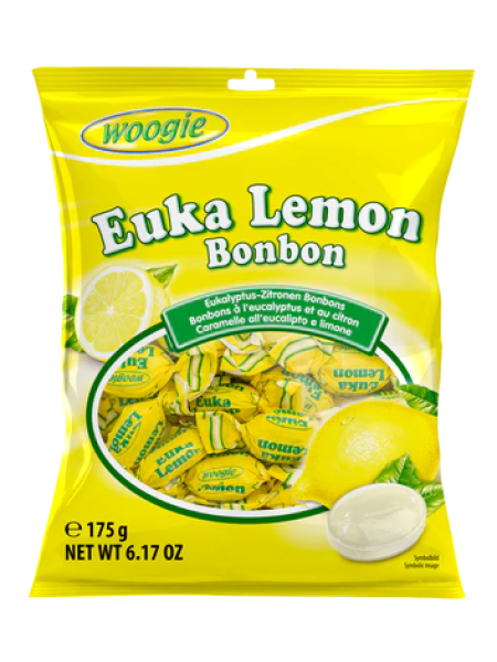 Карамель со вкусом эвкалипта и лимона Woogie Eukalyptus-lemon 175г