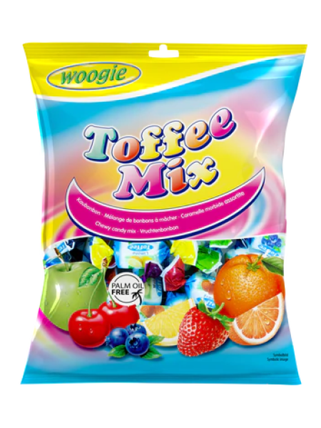 Смесь жевательных конфет с фруктовым вкусом Woogie toffee mix 160г