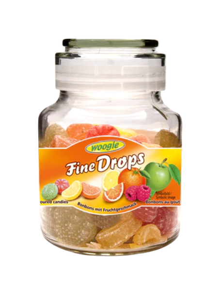 Ассорти карамельных конфет Woogie Fine Drops 300г в банке