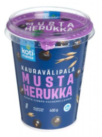 Овсяный йогурт Kotimaista Mustaherukka kauravälipala 400г черная смородина