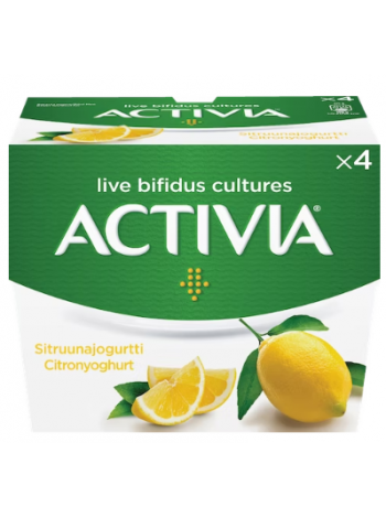 Питьевой йогурт Danone Activia Sitruunajogurtti 4x125г лимон