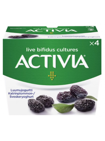 Питьевой йогурт Danone Activia 4x125г с черносливом