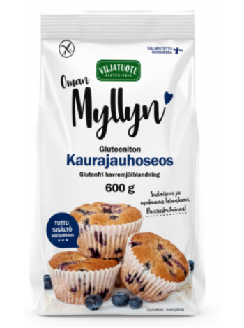 Безглютеновая смесь овсяной муки Viljatuote Gluteeniton Kaurajauhoseos 600г