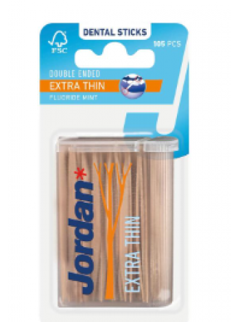 Тонкие двусторонние зубочистки Jordan 105шт