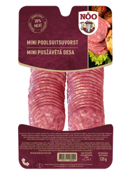 Полукопченая колбаса NÕO Mini poolsuitsuvorst 135 г