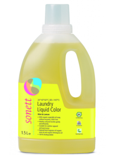 Жидкий стиральный порошок для цветного белья Sonett 1,5л