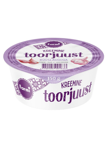 Сливочный сыр с чесноком FARMI Toorjuust 150г