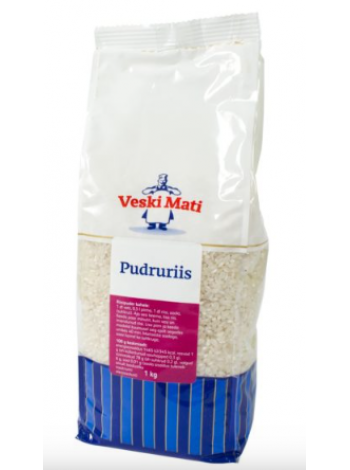 Круглозерный рис VESKI MATI Pudruriis 1кг
