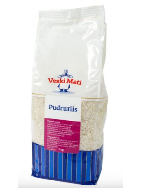 Круглозерный рис VESKI MATI Pudruriis 1кг