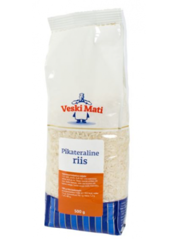 Длиннозерный рис VESKI MATI Pikateraline riis 500г