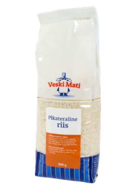 Длиннозерный рис VESKI MATI Pikateraline riis 500г