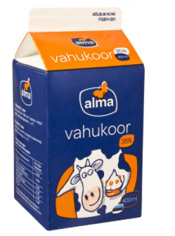 Сливки Alma vahukoor 35% 400мл